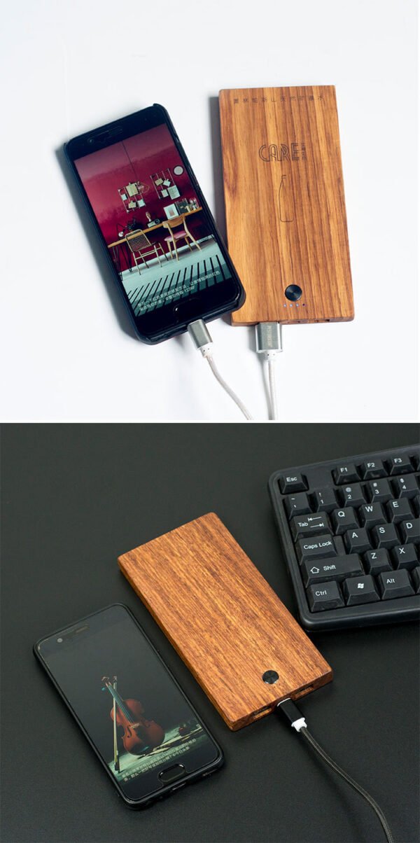 Wooden Handicraft Phone Fast Charge Mobile Power Power Bank - Image 5